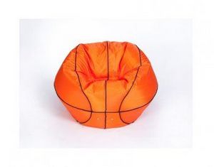 Кресло-мешок Баскетбольный мяч большой оранжево-черное в Чебаркуле - chebarkul.ok-mebel.com | фото 1
