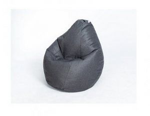 Кресло-мешок Груша велюр темно - серое большое в Чебаркуле - chebarkul.ok-mebel.com | фото 1