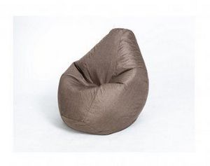 Кресло-мешок Груша велюр коричневое большое в Чебаркуле - chebarkul.ok-mebel.com | фото 1