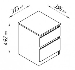 2.03.03.050.4 КАСТОР тумба 2 ящика RU серая в Чебаркуле - chebarkul.ok-mebel.com | фото 3