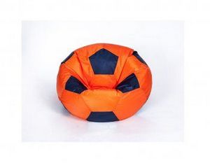 Кресло-мешок Мяч малый оранжево-черное в Чебаркуле - chebarkul.ok-mebel.com | фото 1