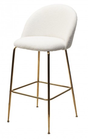Барный стул GLADE NINI-01 Белый, teddy / золотой каркас М-City в Чебаркуле - chebarkul.ok-mebel.com | фото