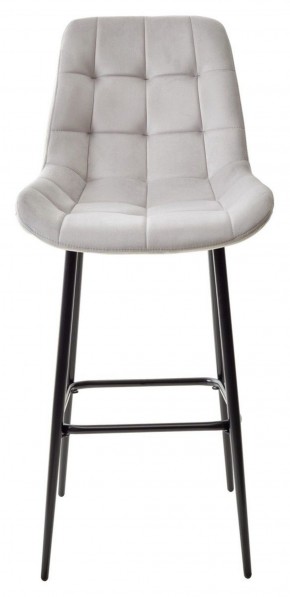 Барный стул ХОФМАН, цвет H-09 Светло-серый, велюр / черный каркас М-City в Чебаркуле - chebarkul.ok-mebel.com | фото 5