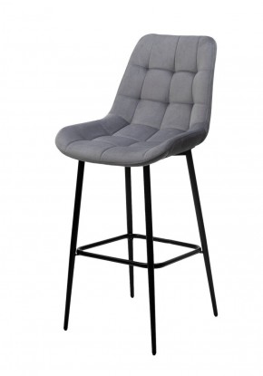 Барный стул ХОФМАН, цвет H-14 Серый, велюр / черный каркас М-City в Чебаркуле - chebarkul.ok-mebel.com | фото