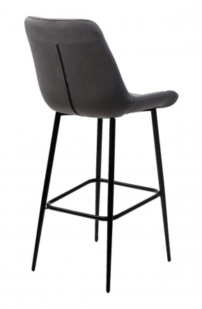 Барный стул ХОФМАН, цвет H-14 Серый, велюр / черный каркас М-City в Чебаркуле - chebarkul.ok-mebel.com | фото 4
