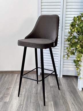 Барный стул NEPAL-BAR ГРАФИТ #14, велюр/ черный каркас (H=78cm) М-City в Чебаркуле - chebarkul.ok-mebel.com | фото 6