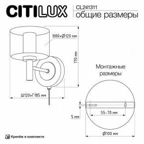 Бра Citilux ELAN CL241311 в Чебаркуле - chebarkul.ok-mebel.com | фото 8