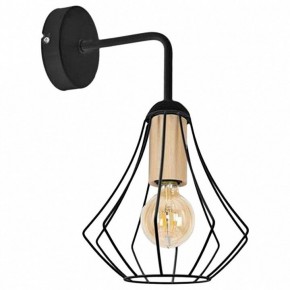 Бра Imex MD.9051 MD.9051-1-W-BK+WOOD в Чебаркуле - chebarkul.ok-mebel.com | фото