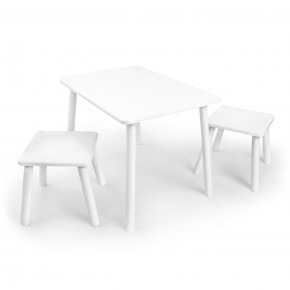 Детский комплект стол и два табурета Rolti Baby (белая столешница/белое сиденье/белые ножки) в Чебаркуле - chebarkul.ok-mebel.com | фото