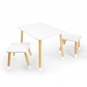 Детский комплект стол и два табурета Rolti Baby (белая столешница/белое сиденье/береза ножки) в Чебаркуле - chebarkul.ok-mebel.com | фото