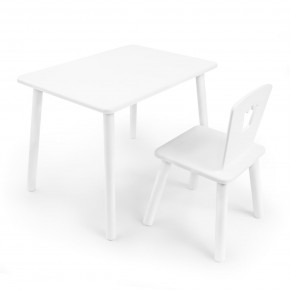 Детский комплект стол и стул «Корона» Rolti Baby (белый/белый, массив березы/мдф) в Чебаркуле - chebarkul.ok-mebel.com | фото