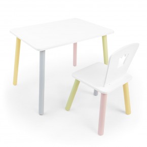 Детский комплект стол и стул «Корона» Rolti Baby (белый/цветной, массив березы/мдф) в Чебаркуле - chebarkul.ok-mebel.com | фото 1