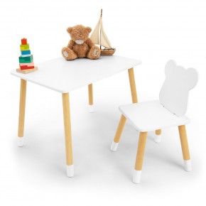 Детский комплект стол и стул «Мишка» Rolti Baby (белый/береза, массив березы/мдф) в Чебаркуле - chebarkul.ok-mebel.com | фото 2