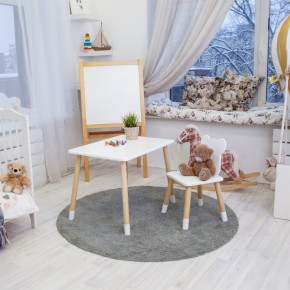 Детский комплект стол и стул «Мишка» Rolti Baby (белый/береза, массив березы/мдф) в Чебаркуле - chebarkul.ok-mebel.com | фото 6