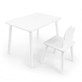 Детский комплект стол и стул «Облачко» Rolti Baby (белый/белый, массив березы/мдф) в Чебаркуле - chebarkul.ok-mebel.com | фото