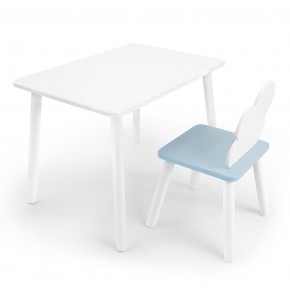 Детский комплект стол и стул «Облачко» Rolti Baby (белый/голубой, массив березы/мдф) в Чебаркуле - chebarkul.ok-mebel.com | фото