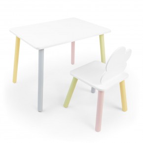 Детский комплект стол и стул «Облачко» Rolti Baby (белый/цветной, массив березы/мдф) в Чебаркуле - chebarkul.ok-mebel.com | фото
