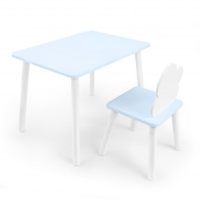 Детский комплект стол и стул «Облачко» Rolti Baby  (голубая столешница/голубое сиденье/белые ножки) в Чебаркуле - chebarkul.ok-mebel.com | фото