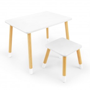 Детский комплект стол и табурет Rolti Baby (белая столешница/белое сиденье/береза ножки) в Чебаркуле - chebarkul.ok-mebel.com | фото
