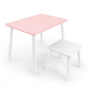 Детский комплект стол и табурет Rolti Baby (розовая столешница/белое сиденье/белые ножки) в Чебаркуле - chebarkul.ok-mebel.com | фото