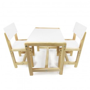 Детский растущий комплект стол и два стула  Я САМ "Лофт" (Белый, Сосна) в Чебаркуле - chebarkul.ok-mebel.com | фото