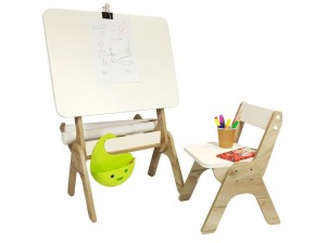 Детский растущий стол-парта и стул Я САМ "Умка" (Дуб/Серый) в Чебаркуле - chebarkul.ok-mebel.com | фото 3