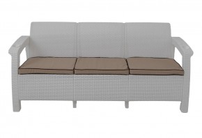 Диван Yalta Premium Sofa 3 Set (Ялта) белый (+подушки под спину) в Чебаркуле - chebarkul.ok-mebel.com | фото 2