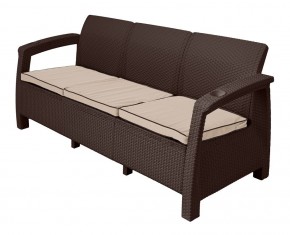 Диван Yalta Premium Sofa 3 Set (Ялта) шоколадный (+подушки под спину) в Чебаркуле - chebarkul.ok-mebel.com | фото