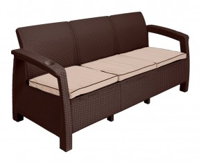Диван Yalta Premium Sofa 3 Set (Ялта) шоколадный (+подушки под спину) в Чебаркуле - chebarkul.ok-mebel.com | фото 2