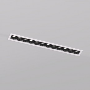 DK2515-WB Встраиваемый светильник SPACE со светодиодом L240mm 220V 20W 38° 4000К IP20 белый/черный алюминий в Чебаркуле - chebarkul.ok-mebel.com | фото