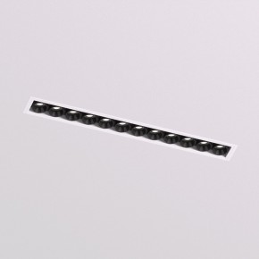 DK2532-WB Встраиваемый светильник SPACE со светодиодом под шпатлевку L240mm 220V 20W 38° 4000К IP20 белый/черный алюминий в Чебаркуле - chebarkul.ok-mebel.com | фото