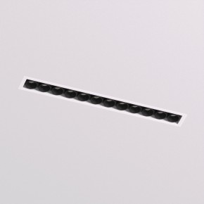 DK2532-WB Встраиваемый светильник SPACE со светодиодом под шпатлевку L240mm 220V 20W 38° 4000К IP20 белый/черный алюминий в Чебаркуле - chebarkul.ok-mebel.com | фото 2