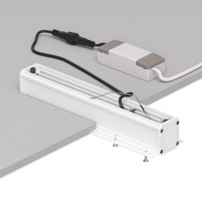 DK2532-WB Встраиваемый светильник SPACE со светодиодом под шпатлевку L240mm 220V 20W 38° 4000К IP20 белый/черный алюминий в Чебаркуле - chebarkul.ok-mebel.com | фото 6
