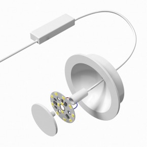 DK2700-WH Встраиваемый светильник, IP 20, 7 Вт, LED 3000, белый, алюминий в Чебаркуле - chebarkul.ok-mebel.com | фото 4