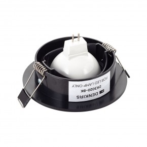DK3020-BK Встраиваемый светильник, IP 20, 10 Вт, GU5.3, LED, черный, пластик в Чебаркуле - chebarkul.ok-mebel.com | фото 3