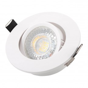DK3020-WH Встраиваемый светильник, IP 20, 10 Вт, GU5.3, LED, белый, пластик в Чебаркуле - chebarkul.ok-mebel.com | фото 2