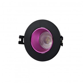 DK3061-BK+PI Встраиваемый светильник, IP 20, 10 Вт, GU5.3, LED, черный/розовый, пластик в Чебаркуле - chebarkul.ok-mebel.com | фото