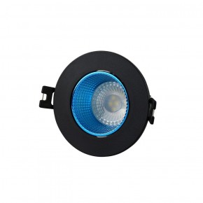 DK3061-BK+СY Встраиваемый светильник, IP 20, 10 Вт, GU5.3, LED, черный/голубой, пластик в Чебаркуле - chebarkul.ok-mebel.com | фото
