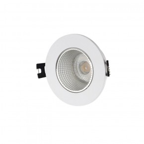 DK3061-WH+CH Встраиваемый светильник, IP 20, 10 Вт, GU5.3, LED, белый/хром, пластик в Чебаркуле - chebarkul.ok-mebel.com | фото