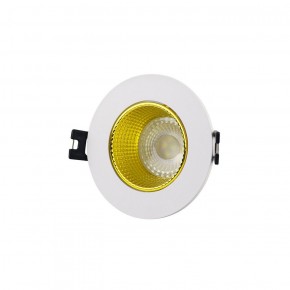 DK3061-WH+YE Встраиваемый светильник, IP 20, 10 Вт, GU5.3, LED, белый/желтый, пластик в Чебаркуле - chebarkul.ok-mebel.com | фото