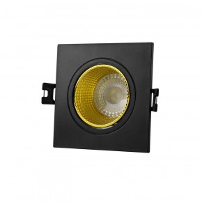 DK3071-BK+YE Встраиваемый светильник, IP 20, 10 Вт, GU5.3, LED, черный/желтый, пластик в Чебаркуле - chebarkul.ok-mebel.com | фото