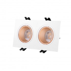 DK3072-WBR Встраиваемый светильник, IP 20, 10 Вт, GU5.3, LED, белый/бронзовый, пластик в Чебаркуле - chebarkul.ok-mebel.com | фото