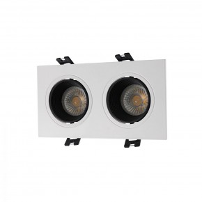 DK3072-WH+BK Встраиваемый светильник, IP 20, 10 Вт, GU5.3, LED, белый/черный, пластик в Чебаркуле - chebarkul.ok-mebel.com | фото
