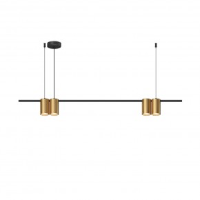 DK4061-BK+SG Подвесной светильник ORBIT, IP20, 4xGU10 LED до 15 Вт, черный + сатинированное золото, алюминий в Чебаркуле - chebarkul.ok-mebel.com | фото 3