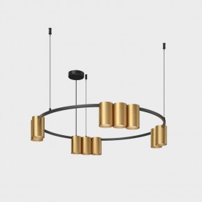 DK4065-BK+SG Подвесной светильник ORBIT , IP20, 10xGU10 LED до 15 Вт, черный + сатинированное золото, алюминий в Чебаркуле - chebarkul.ok-mebel.com | фото 2