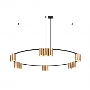 DK4067-BK+SG Подвесной светильник ORBIT, IP20, 15xGU10 LED, до 15 Вт, черный + сатинированное золото, алюминий в Чебаркуле - chebarkul.ok-mebel.com | фото 3