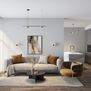 DK5060-BK+SG Бра ORBIT, IP20, 3000К, LED, 10 Вт, черный + сатинированное золото, алюминий в Чебаркуле - chebarkul.ok-mebel.com | фото 5