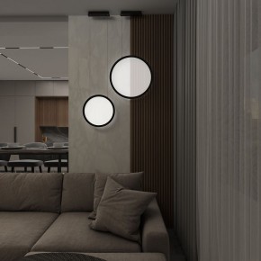 DK6604-BK Подвесной вертикальный светильник Veil со светодиодом H1500 d450 220V 36W 3000-6000K IP20 черный алюминий в Чебаркуле - chebarkul.ok-mebel.com | фото 8