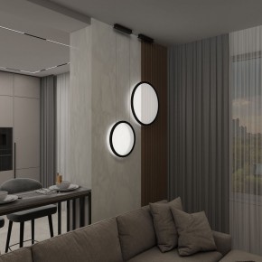 DK6604-BK Подвесной вертикальный светильник Veil со светодиодом H1500 d450 220V 36W 3000-6000K IP20 черный алюминий в Чебаркуле - chebarkul.ok-mebel.com | фото 9