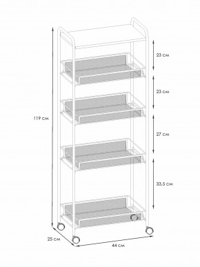 Э 443 ГР Этажерка "Ладья 25КС" Графит в Чебаркуле - chebarkul.ok-mebel.com | фото 2